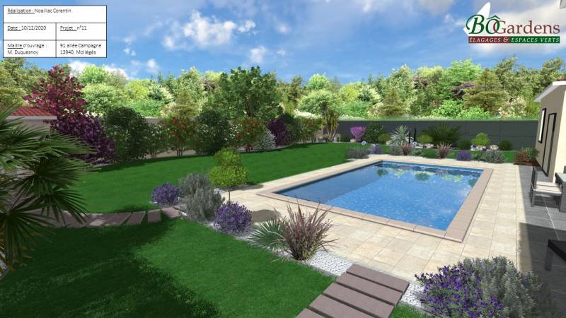 aménagement d un jardin avec piscine dans le Vaucluse