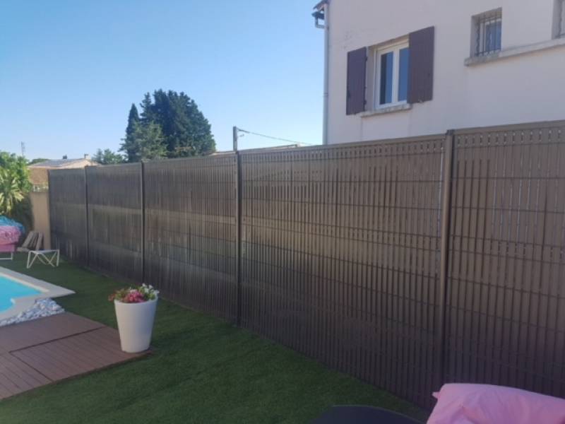 Panneau de clôture avec occultation PVC